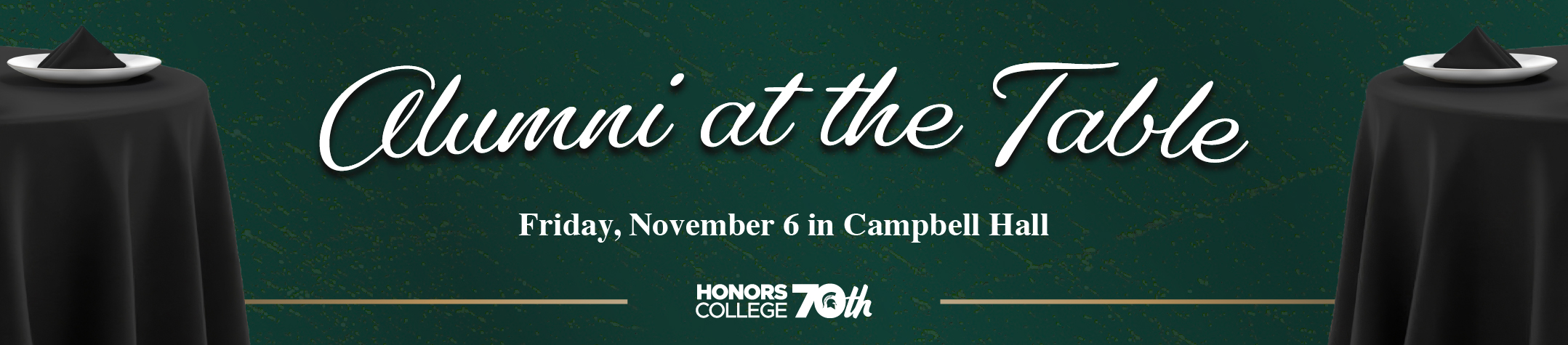 [Banner: Alumni at the Table]